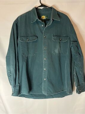 Cabela's Teal Button-Down Long-Sleeve Shirt